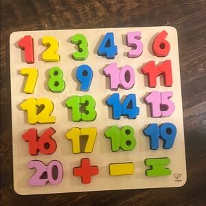 Hape wooden number puzzle